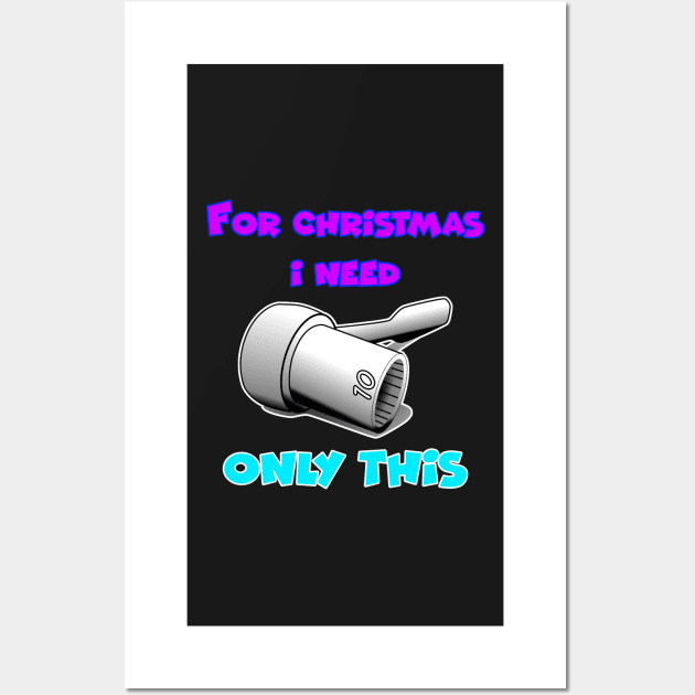 Merry chrismas, car guy, car enthusiast merry chrismas, happy holidays, 10mm socket wrench  (5) Wall Art by CarEnthusast